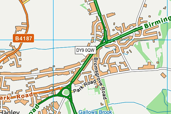 DY9 0QW map - OS VectorMap District (Ordnance Survey) DY9 0QW map - OS VectorMap District (Ordnance Survey)