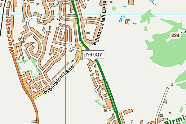 DY9 0QY map - OS VectorMap District (Ordnance Survey) DY9 0QY map - OS VectorMap District (Ordnance Survey)