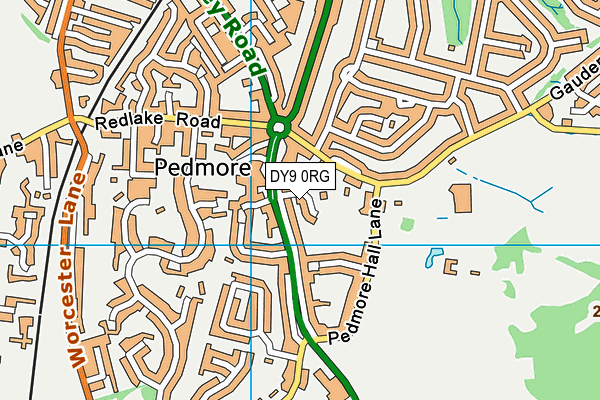 DY9 0RG map - OS VectorMap District (Ordnance Survey)