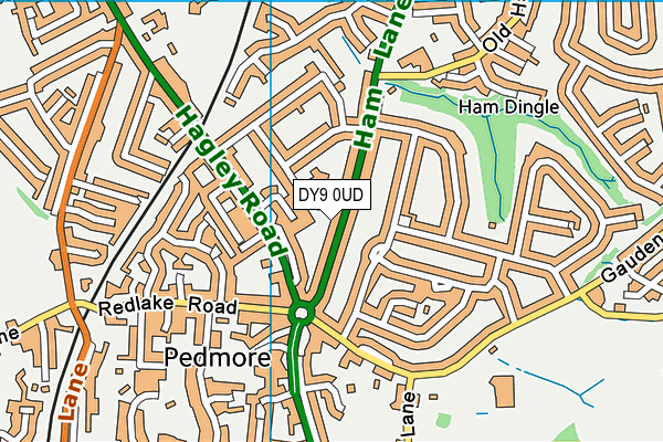 DY9 0UD map - OS VectorMap District (Ordnance Survey)