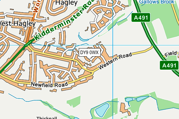 DY9 0WX map - OS VectorMap District (Ordnance Survey) DY9 0WX map - OS VectorMap District (Ordnance Survey)