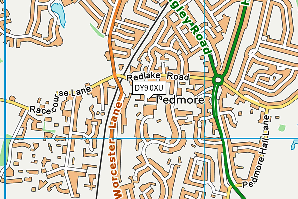 DY9 0XU map - OS VectorMap District (Ordnance Survey)