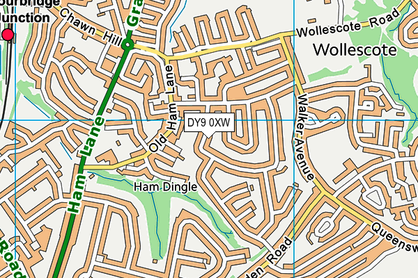 DY9 0XW map - OS VectorMap District (Ordnance Survey) DY9 0XW map - OS VectorMap District (Ordnance Survey)