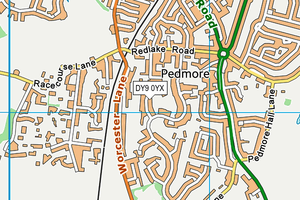 DY9 0YX map - OS VectorMap District (Ordnance Survey) DY9 0YX map - OS VectorMap District (Ordnance Survey)