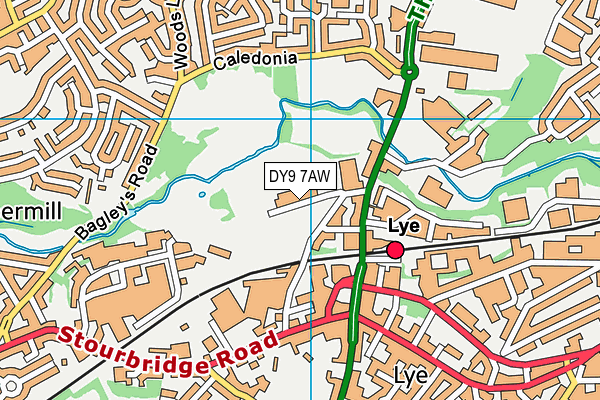 DY9 7AW map - OS VectorMap District (Ordnance Survey) DY9 7AW map - OS VectorMap District (Ordnance Survey)