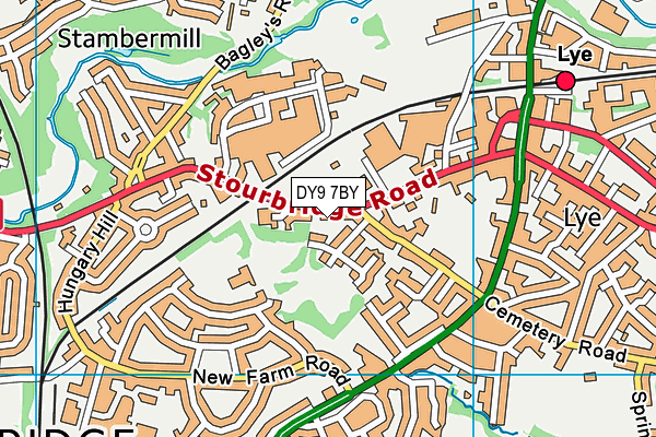 DY9 7BY map - OS VectorMap District (Ordnance Survey) DY9 7BY map - OS VectorMap District (Ordnance Survey)