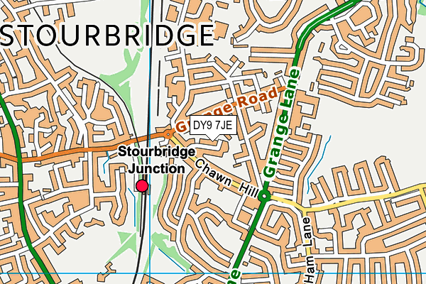 DY9 7JE map - OS VectorMap District (Ordnance Survey)