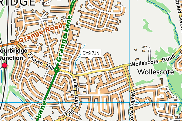 DY9 7JN map - OS VectorMap District (Ordnance Survey) DY9 7JN map - OS VectorMap District (Ordnance Survey)