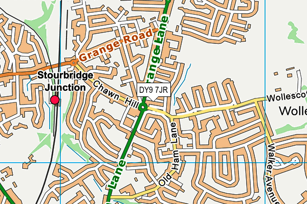 DY9 7JR map - OS VectorMap District (Ordnance Survey)