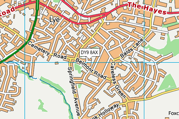DY9 8AX map - OS VectorMap District (Ordnance Survey) DY9 8AX map - OS VectorMap District (Ordnance Survey)