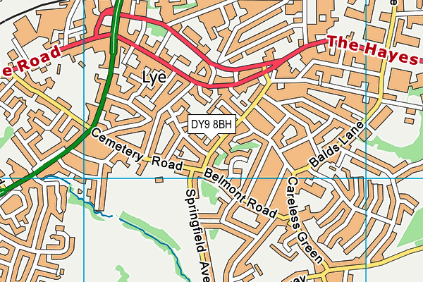 DY9 8BH map - OS VectorMap District (Ordnance Survey) DY9 8BH map - OS VectorMap District (Ordnance Survey)