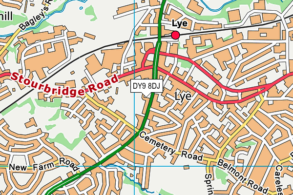 DY9 8DJ map - OS VectorMap District (Ordnance Survey)