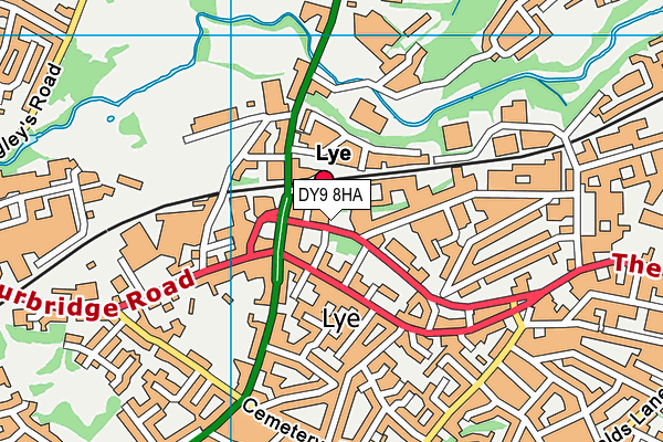 DY9 8HA map - OS VectorMap District (Ordnance Survey)