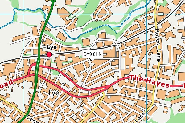 DY9 8HN map - OS VectorMap District (Ordnance Survey)