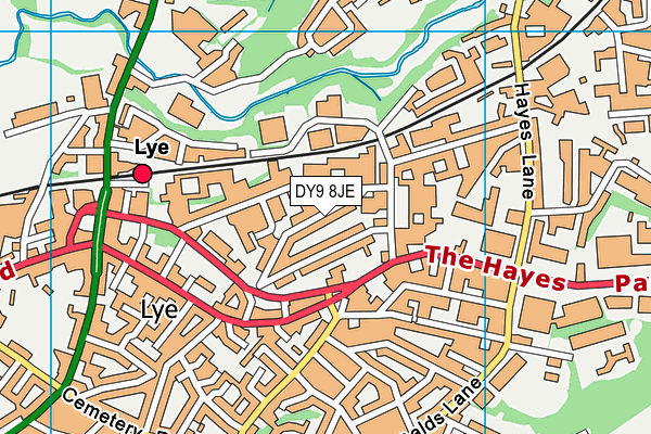 DY9 8JE map - OS VectorMap District (Ordnance Survey) DY9 8JE map - OS VectorMap District (Ordnance Survey)