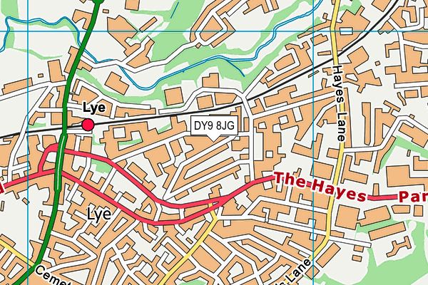 DY9 8JG map - OS VectorMap District (Ordnance Survey) DY9 8JG map - OS VectorMap District (Ordnance Survey)
