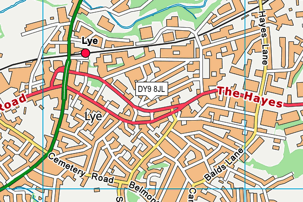 DY9 8JL map - OS VectorMap District (Ordnance Survey)