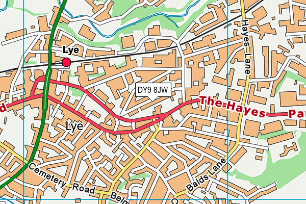DY9 8JW map - OS VectorMap District (Ordnance Survey) DY9 8JW map - OS VectorMap District (Ordnance Survey)