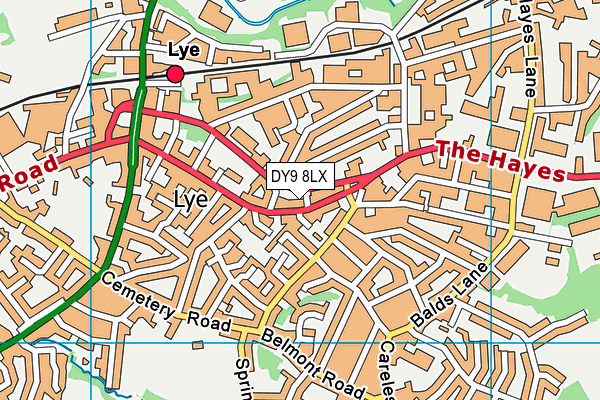 DY9 8LX map - OS VectorMap District (Ordnance Survey)