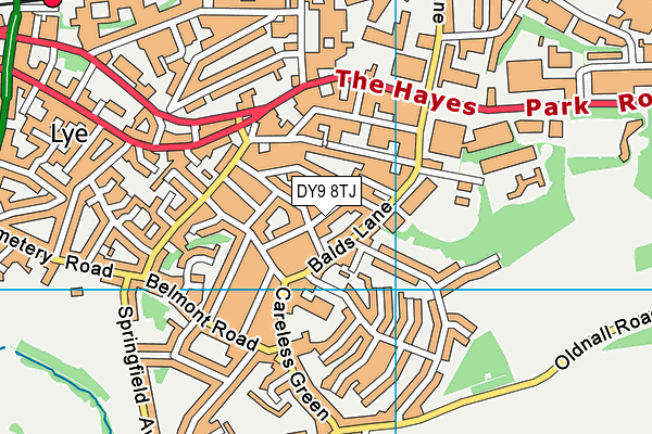 DY9 8TJ map - OS VectorMap District (Ordnance Survey) DY9 8TJ map - OS VectorMap District (Ordnance Survey)