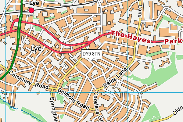 DY9 8TN map - OS VectorMap District (Ordnance Survey) DY9 8TN map - OS VectorMap District (Ordnance Survey)