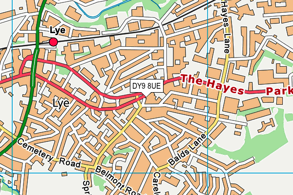 DY9 8UE map - OS VectorMap District (Ordnance Survey) DY9 8UE map - OS VectorMap District (Ordnance Survey)