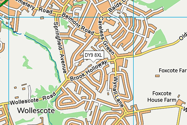 DY9 8XL map - OS VectorMap District (Ordnance Survey) DY9 8XL map - OS VectorMap District (Ordnance Survey)