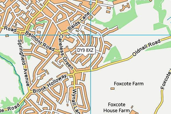 DY9 8XZ map - OS VectorMap District (Ordnance Survey) DY9 8XZ map - OS VectorMap District (Ordnance Survey)