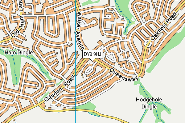 DY9 9HJ map - OS VectorMap District (Ordnance Survey)