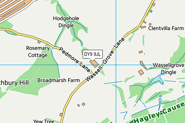 DY9 9JL map - OS VectorMap District (Ordnance Survey) DY9 9JL map - OS VectorMap District (Ordnance Survey)