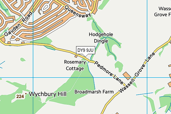 DY9 9JU map - OS VectorMap District (Ordnance Survey) DY9 9JU map - OS VectorMap District (Ordnance Survey)