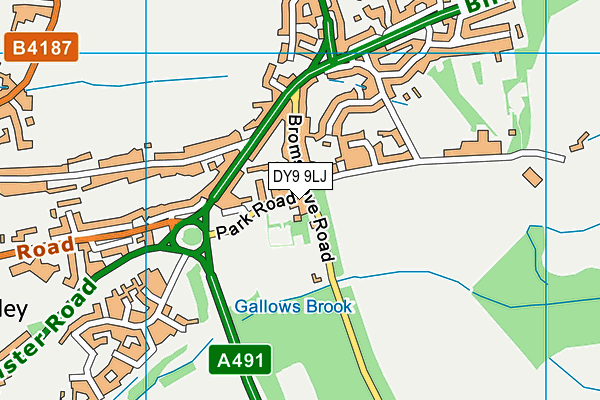 DY9 9LJ map - OS VectorMap District (Ordnance Survey) DY9 9LJ map - OS VectorMap District (Ordnance Survey)