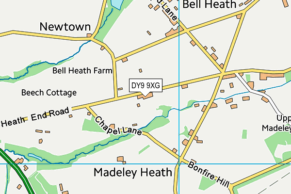 DY9 9XG map - OS VectorMap District (Ordnance Survey) DY9 9XG map - OS VectorMap District (Ordnance Survey)