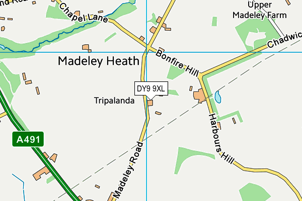 DY9 9XL map - OS VectorMap District (Ordnance Survey)