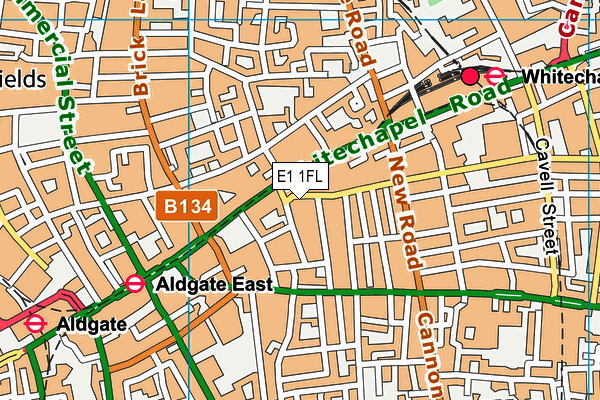 E1 1FL map - OS VectorMap District (Ordnance Survey) E1 1FL map - OS VectorMap District (Ordnance Survey)