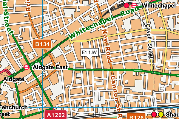 E1 1JW map - OS VectorMap District (Ordnance Survey) E1 1JW map - OS VectorMap District (Ordnance Survey)