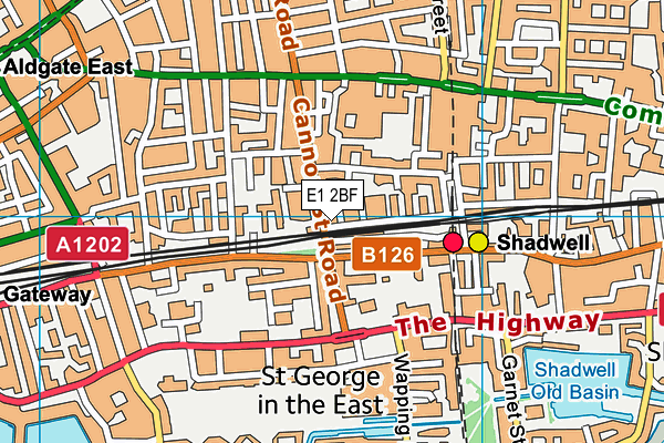 E1 2BF map - OS VectorMap District (Ordnance Survey) E1 2BF map - OS VectorMap District (Ordnance Survey)