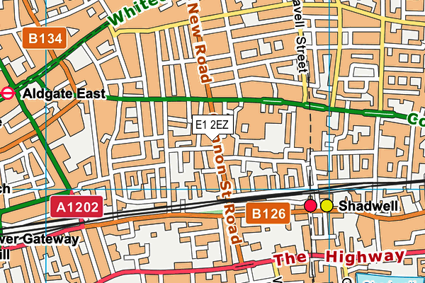 E1 2EZ map - OS VectorMap District (Ordnance Survey) E1 2EZ map - OS VectorMap District (Ordnance Survey)
