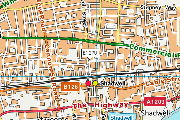 E1 2PU map - OS VectorMap District (Ordnance Survey) E1 2PU map - OS VectorMap District (Ordnance Survey)