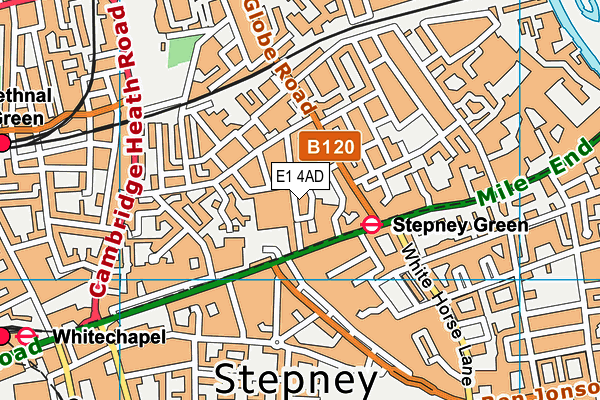E1 4AD map - OS VectorMap District (Ordnance Survey) E1 4AD map - OS VectorMap District (Ordnance Survey)
