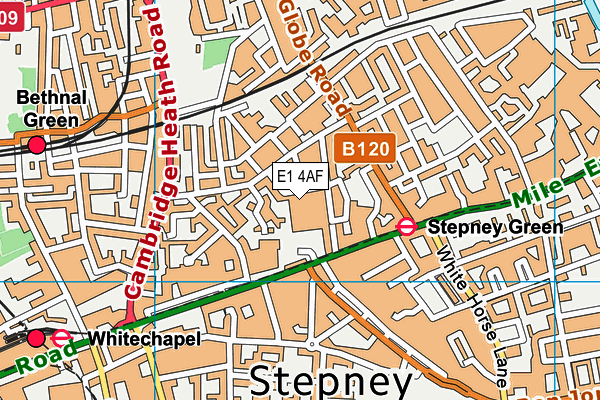 E1 4AF map - OS VectorMap District (Ordnance Survey) E1 4AF map - OS VectorMap District (Ordnance Survey)