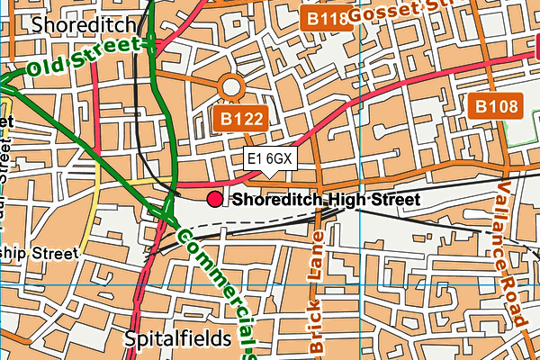 E1 6GX map - OS VectorMap District (Ordnance Survey) E1 6GX map - OS VectorMap District (Ordnance Survey)