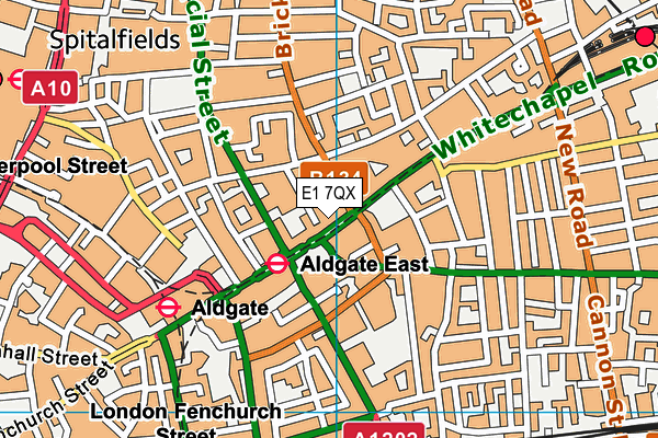 E1 7QX map - OS VectorMap District (Ordnance Survey) E1 7QX map - OS VectorMap District (Ordnance Survey)