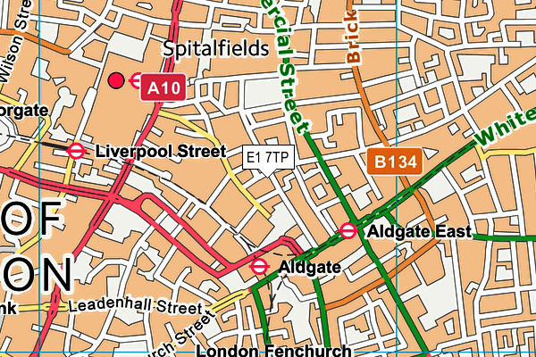 E1 7TP map - OS VectorMap District (Ordnance Survey)
