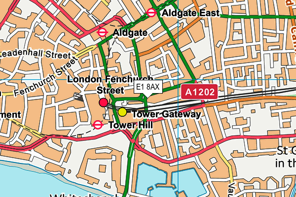 E1 8AX map - OS VectorMap District (Ordnance Survey) E1 8AX map - OS VectorMap District (Ordnance Survey)