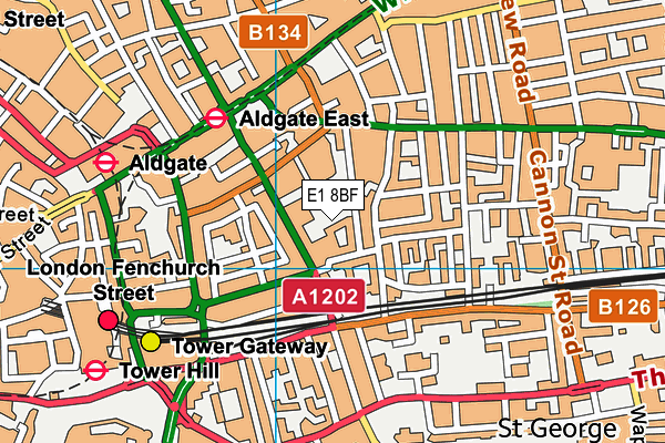 E1 8BF map - OS VectorMap District (Ordnance Survey) E1 8BF map - OS VectorMap District (Ordnance Survey)