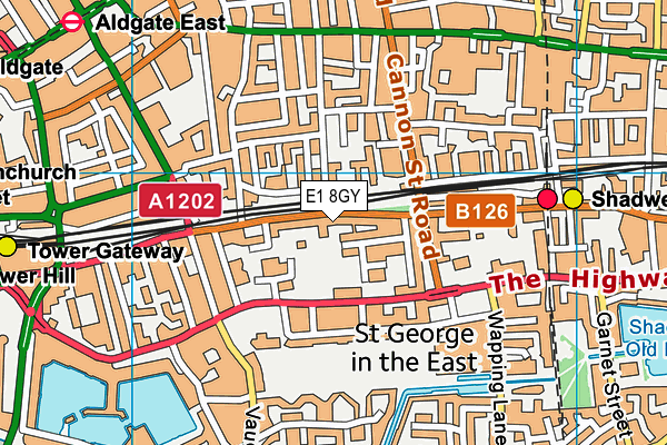 E1 8GY map - OS VectorMap District (Ordnance Survey) E1 8GY map - OS VectorMap District (Ordnance Survey)
