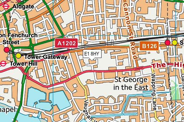 E1 8HY map - OS VectorMap District (Ordnance Survey) E1 8HY map - OS VectorMap District (Ordnance Survey)