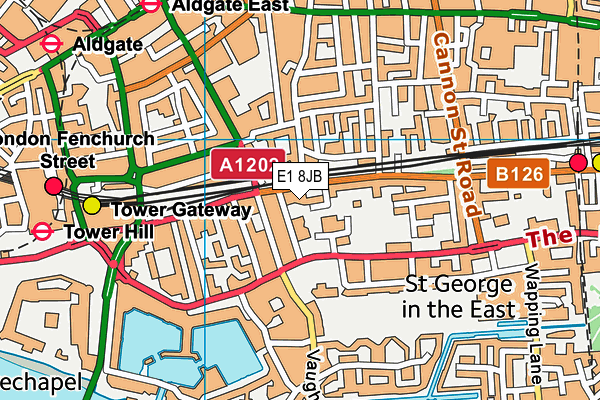 E1 8JB map - OS VectorMap District (Ordnance Survey) E1 8JB map - OS VectorMap District (Ordnance Survey)
