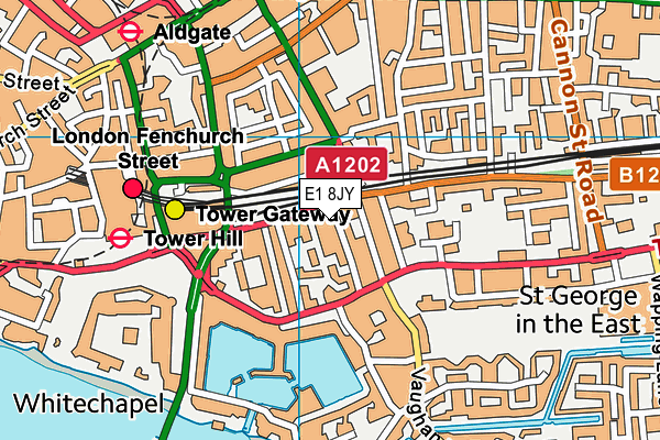 E1 8JY map - OS VectorMap District (Ordnance Survey) E1 8JY map - OS VectorMap District (Ordnance Survey)